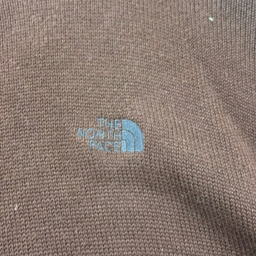The North Face Men's Dark Brown Crewneck Sweater wool blend size medium